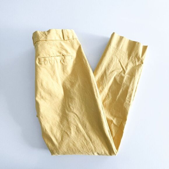 Banana Republic Womens Sloan Trouser Chino Pants Yellow Size 8 - Picture 1 of 11